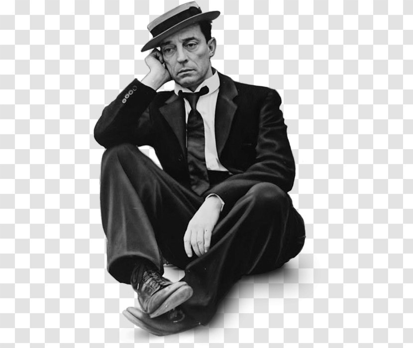 Buster Keaton Pork Pie Hat Silent Film - Black And White - Retro People Transparent PNG