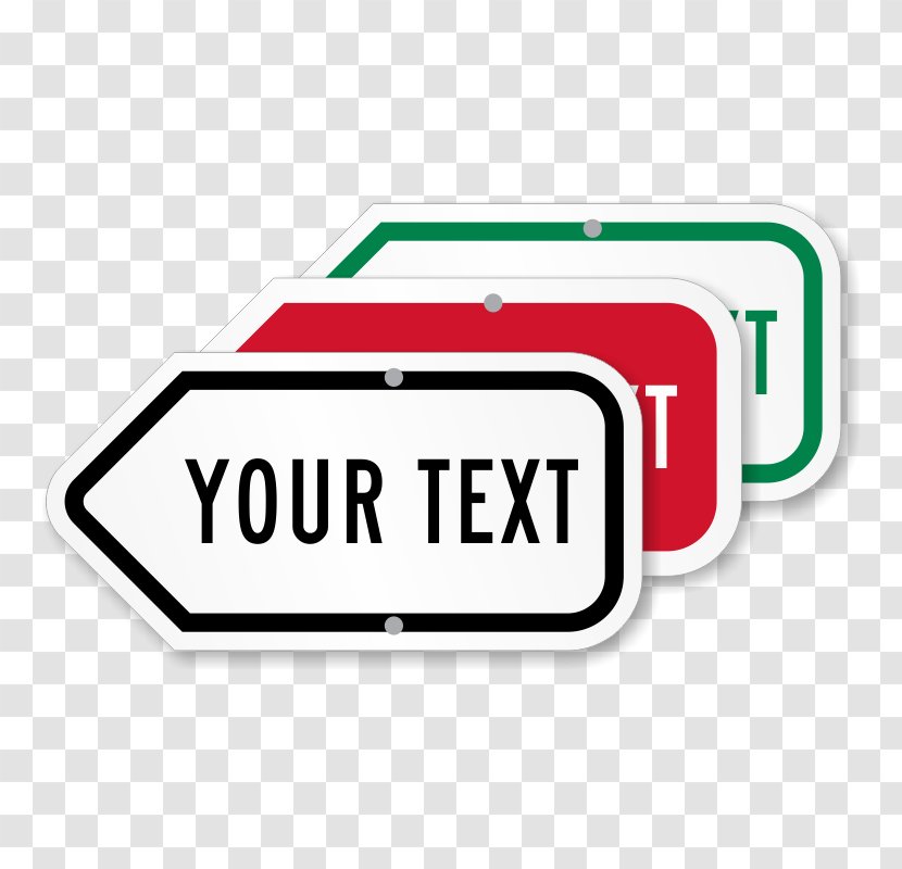 Traffic Sign One-way Arrow Text - Area Transparent PNG