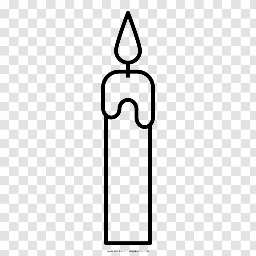 Drawing Coloring Book Candle Black And White - Symbol Transparent PNG