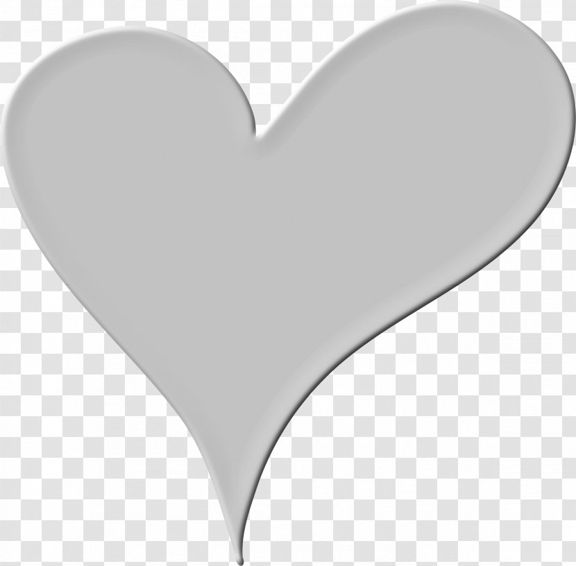 Heart Grey White Clip Art Transparent PNG