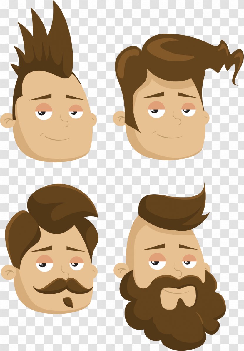 Hairstyle Illustration - Man - Personality Creative Male Transparent PNG