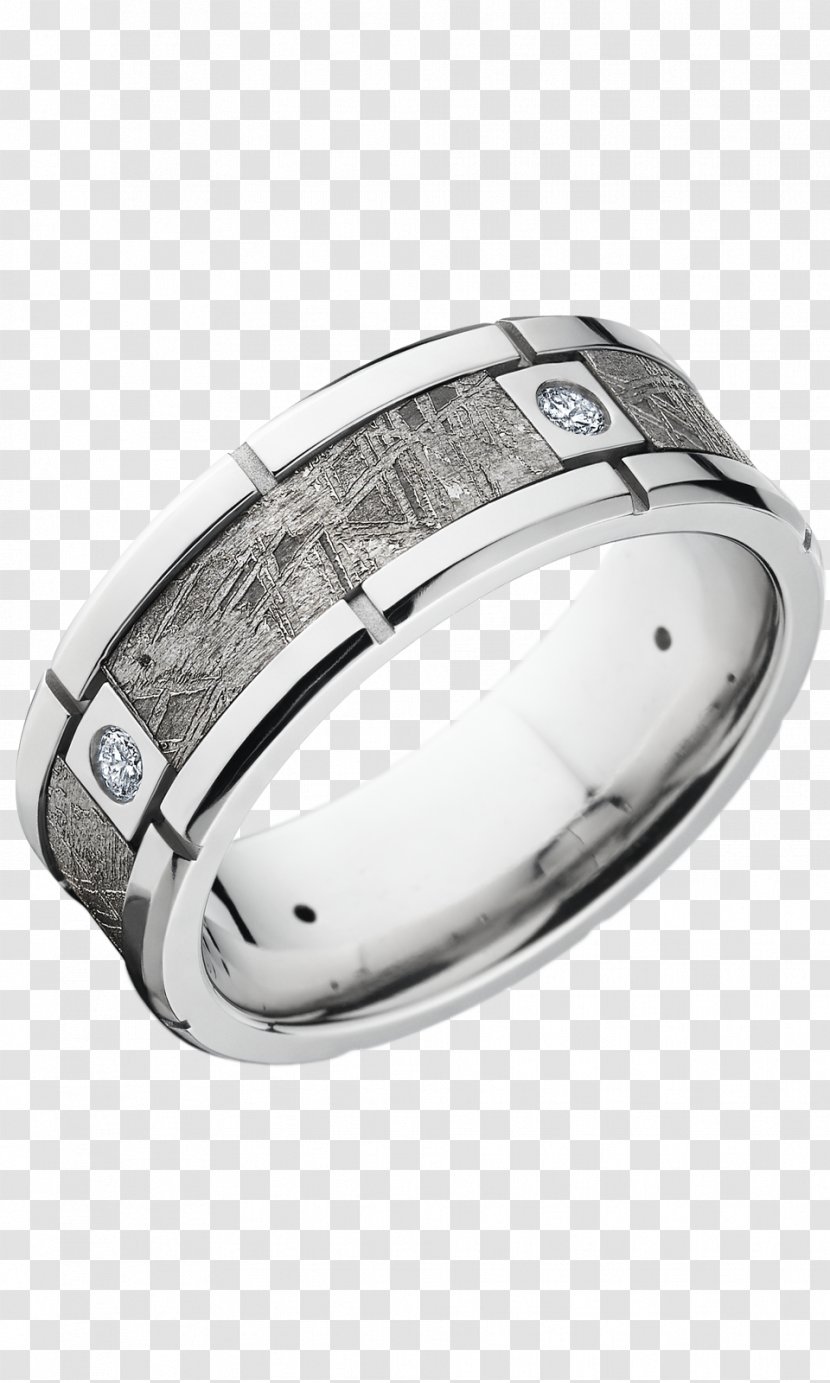 Wedding Ring Engagement Jewellery Diamond - Metal - Meteorite Men Rings Transparent PNG