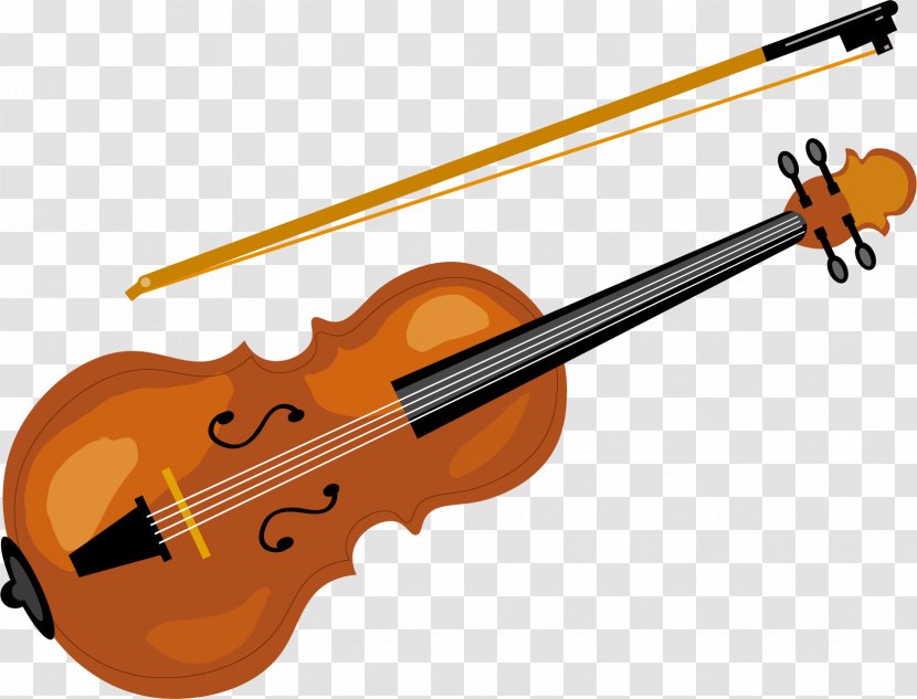 Violin Musical Instrument - Flower - Vector Painted Transparent PNG