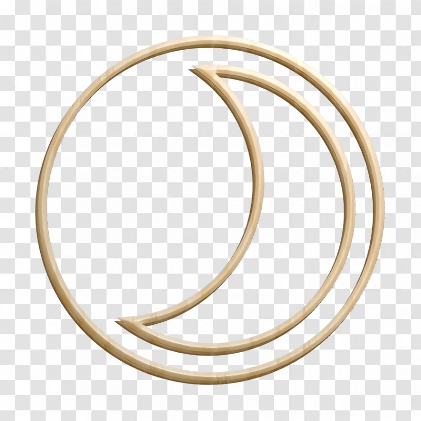 Crescent Icon Dusk Lunar - Night - Metal Jewellery Transparent PNG