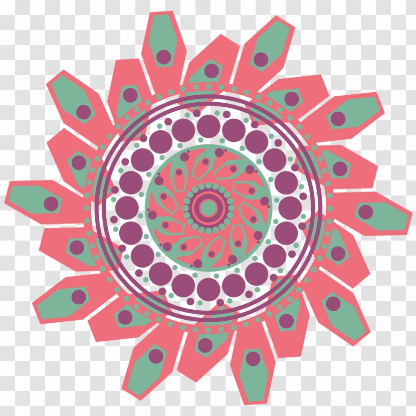 Mandala Aztec Circle Pattern - Point Transparent PNG