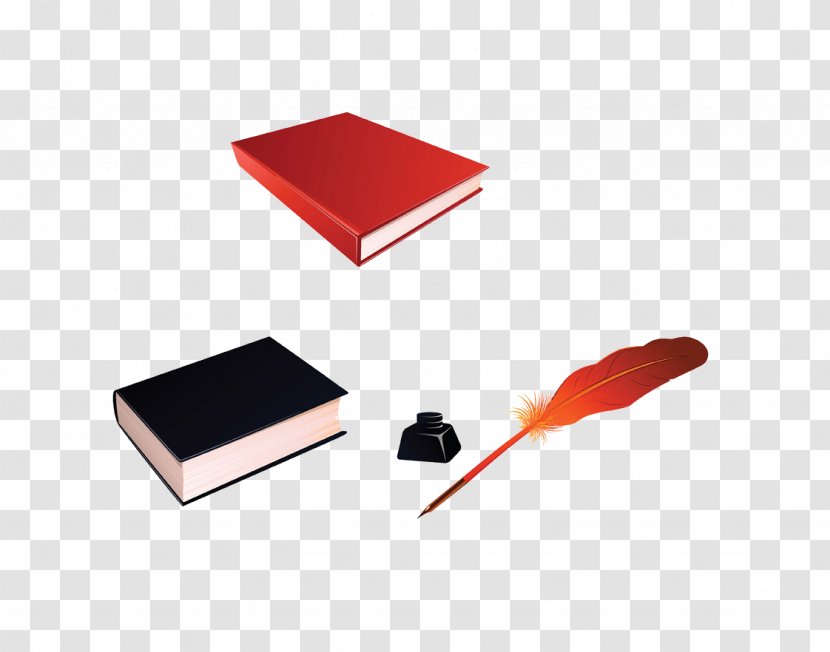 Pen Software Raster Graphics - Books And Quill Transparent PNG