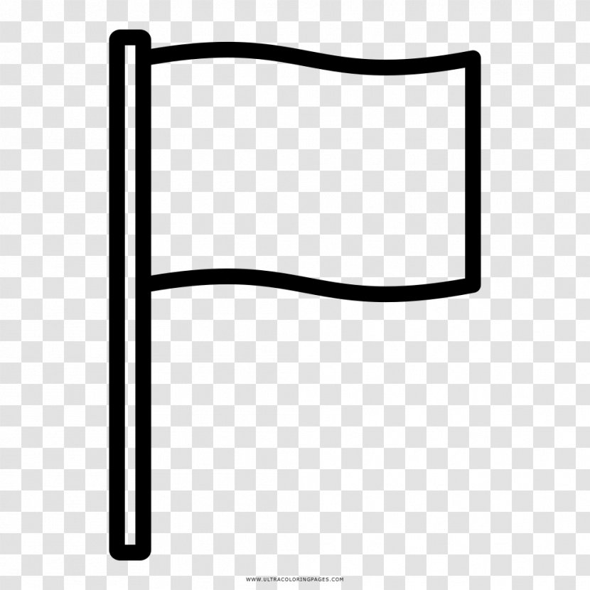 Drawing Coloring Book Flag Ausmalbild - Black And White Transparent PNG