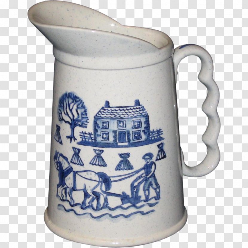 Jug Ceramic Pitcher Mug Blue And White Pottery - Porcelain Transparent PNG