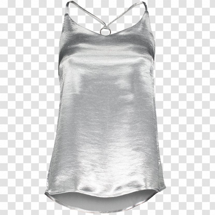 Satin Sleeve Dress Neck - White Transparent PNG