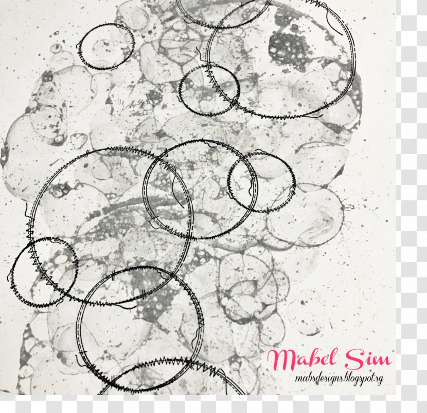 Visual Arts Circle Point Sketch - Black And White Transparent PNG
