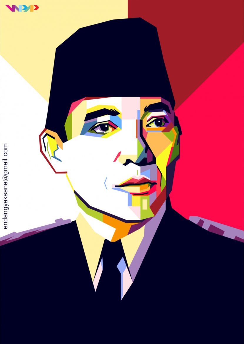 Sukarno WPAP Art - Head - Che Guevara Transparent PNG