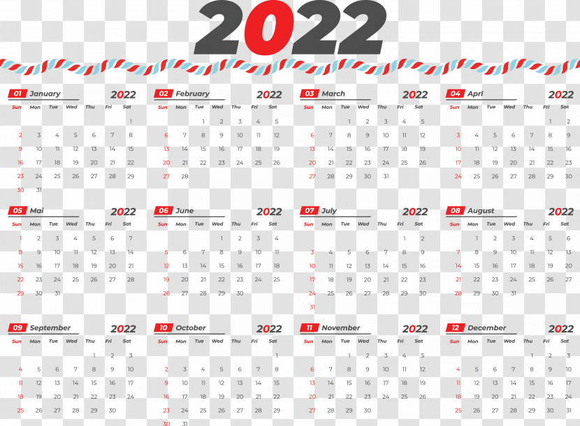 2022 Yeary Calendar 2022 Calendar Transparent PNG