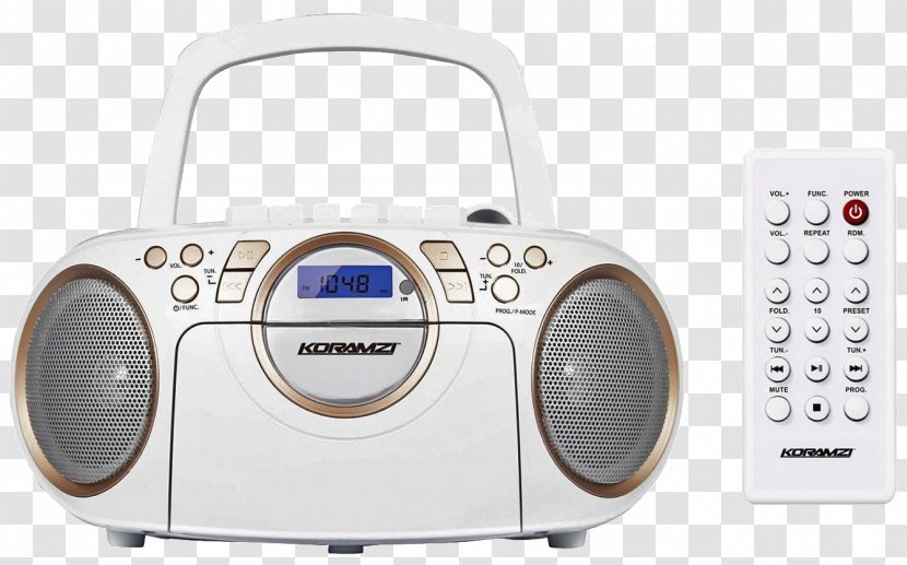 Compact Cassette Deck Portable CD Player Boombox - Radio Transparent PNG
