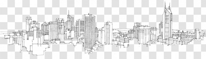 City Of Melbourne New York Drawing Skyline Sketch - Artwork - Pencil Transparent PNG