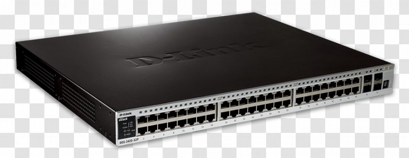 Network Switch Gigabit Ethernet D-Link XStack DGS-3420-52T Power Over - Port - Cisco Transparent PNG