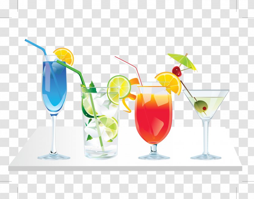 Cocktail Martini Blue Lagoon Bloody Mary Mojito Drink Vector Transparent Png