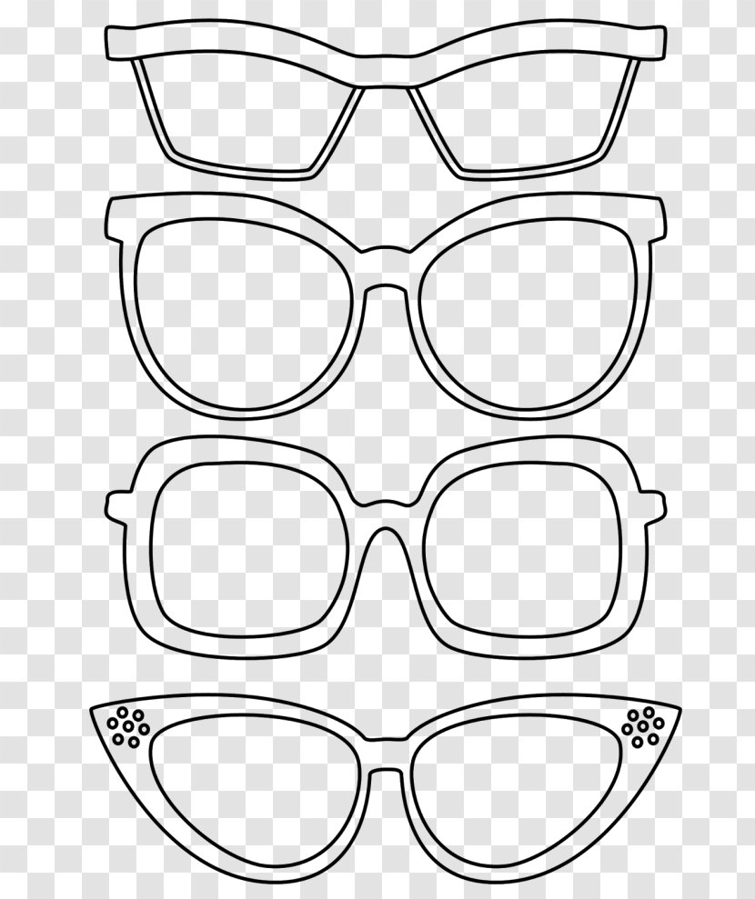 Sunglasses Coloring Book Child Cat Eye Glasses Transparent PNG