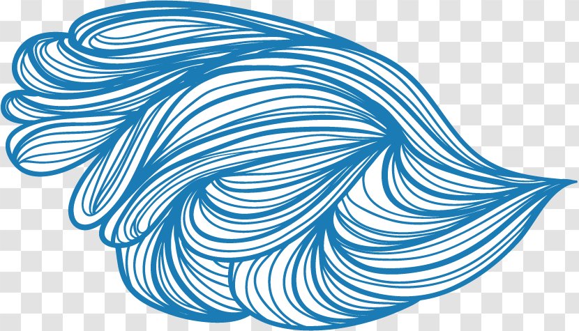 Sea Wind Wave - Blue Pattern Background Transparent PNG