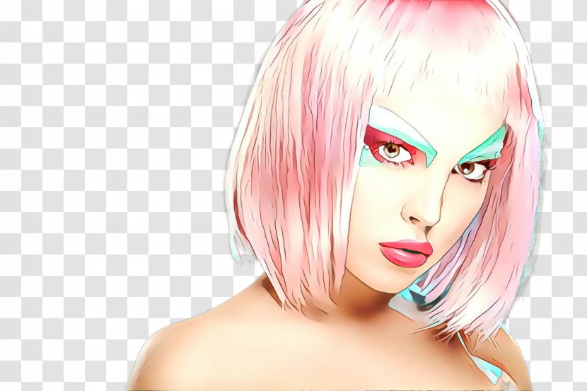 Hair Face Pink Hairstyle Coloring - Chin - Wig Transparent PNG