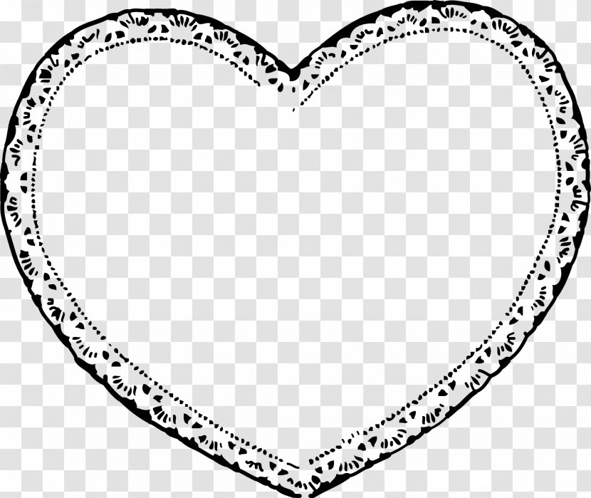Valentines Day Heart Black And White Clip Art - Flower - Lace Heart-shaped Mirror Transparent PNG
