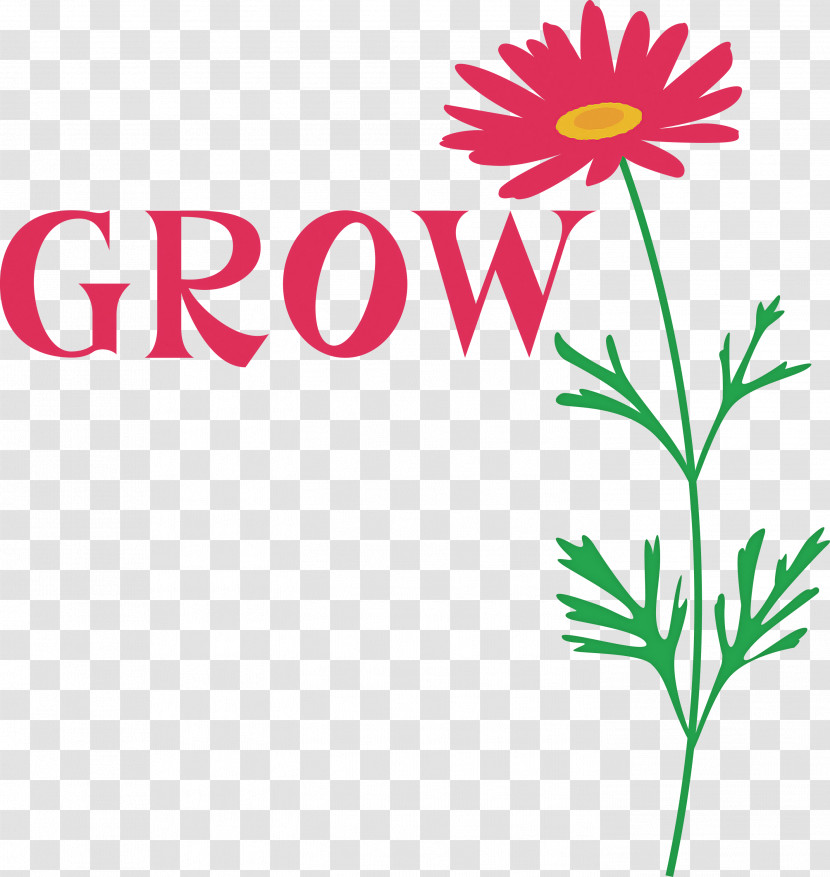 GROW Flower Transparent PNG