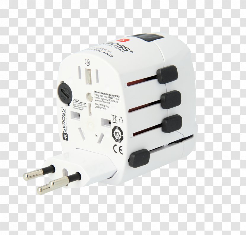 AC Adapter Power Plugs And Sockets SKROSS PRO World 1.103141 Reisestecker - Ac - Laptop Cord UK Transparent PNG