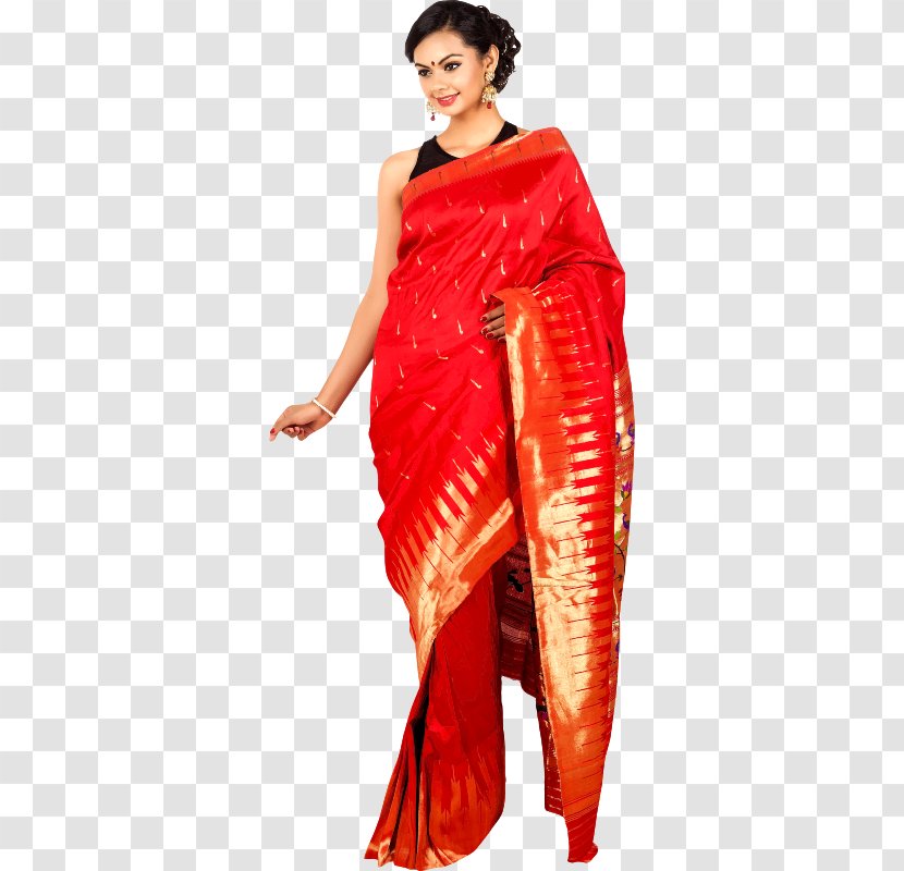 Wedding Sari Paithani Zari Clothing - Woman - Fat Women Transparent PNG