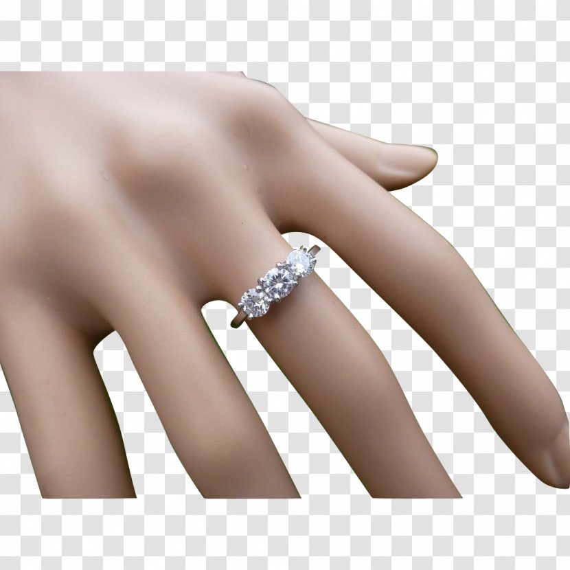 Hand Model Nail Wedding Ring - Painted Diamond Transparent PNG
