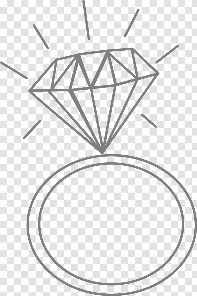 Engagement Ring Wedding Clip Art - Triangle - Drawn Transparent PNG