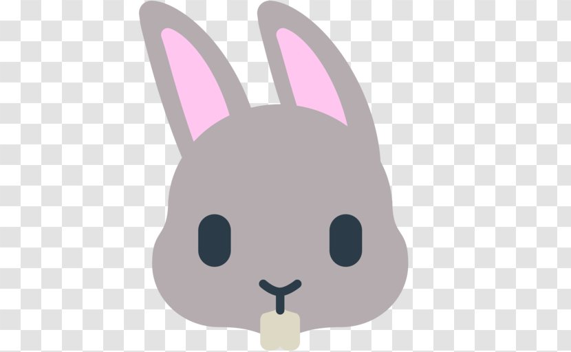 Domestic Rabbit Emoji Easter Bunny Clip Art - Pink - Face Transparent PNG