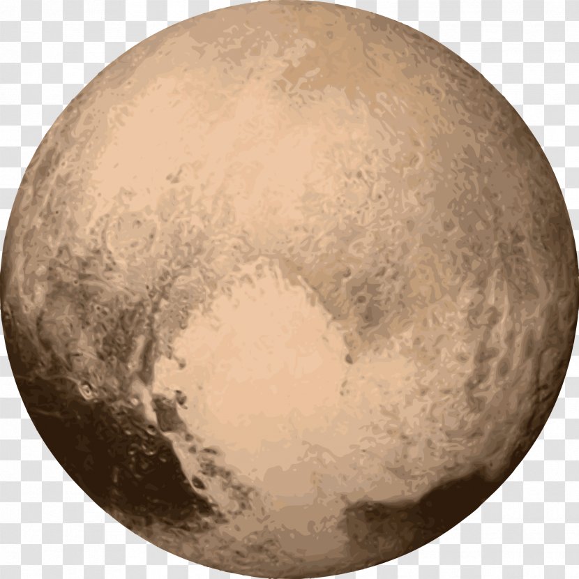 New Horizons Pluto's Heart Charon Planet - Natural Satellite - Pluto Cliparts Transparent PNG