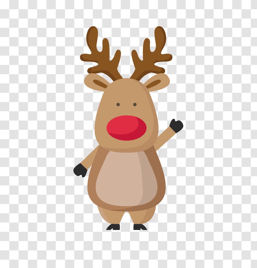 Rudolph Reindeer Santa Claus Village Christmas - Deer Transparent PNG