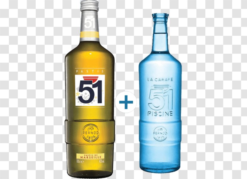 Pastis 51 Apéritif Ricard Bottle - Distilled Beverage Transparent PNG