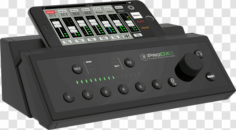 Mackie ProDX8 Audio Mixers Digital Mixing Console Mix8 - Silhouette - şalgam Transparent PNG