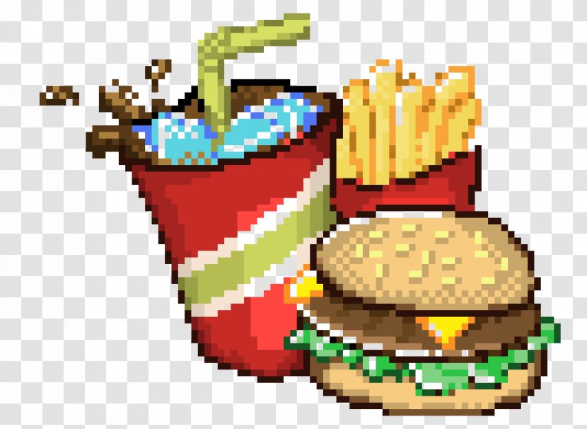 Minecraft Fast Food Pixel Art Drawing - Play Transparent PNG