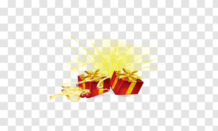 Light Yellow Red Gift Transparent PNG