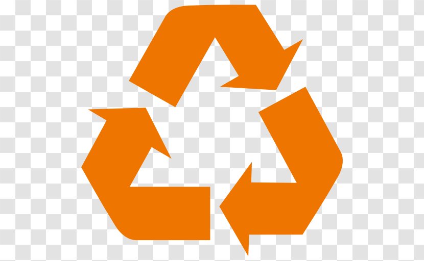 Recycling Symbol Bin - Orange - Three-dimensional Arrow Transparent PNG