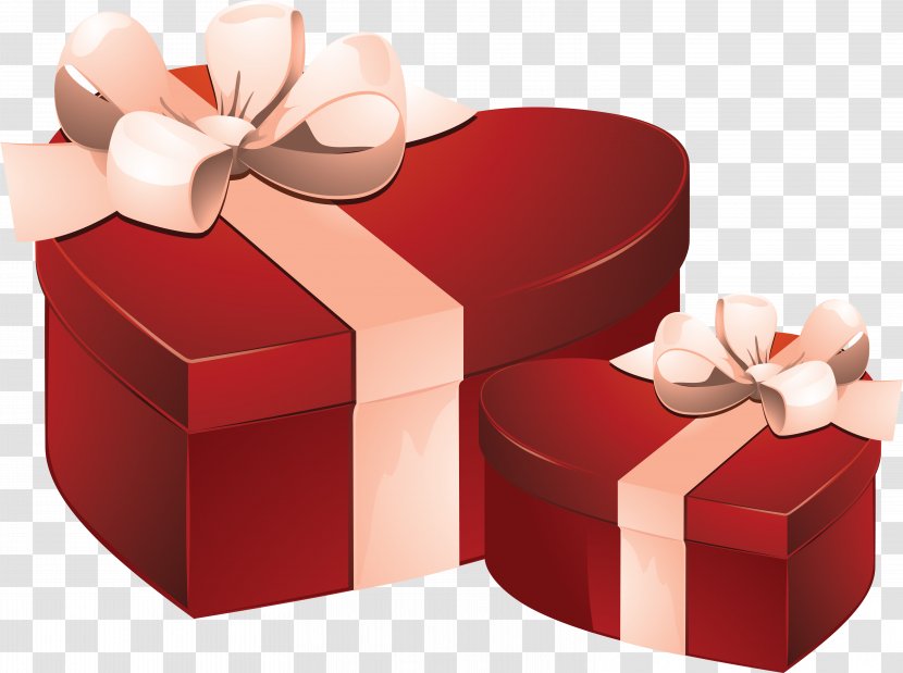 Valentine's Day Gift Decorative Box Clip Art - Ribbon - Valentines Transparent PNG