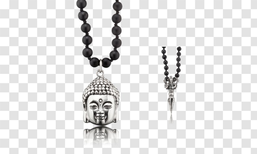 Locket Ganesha Jewellery Chain Necklace - Silver - Buddha Beads Transparent PNG