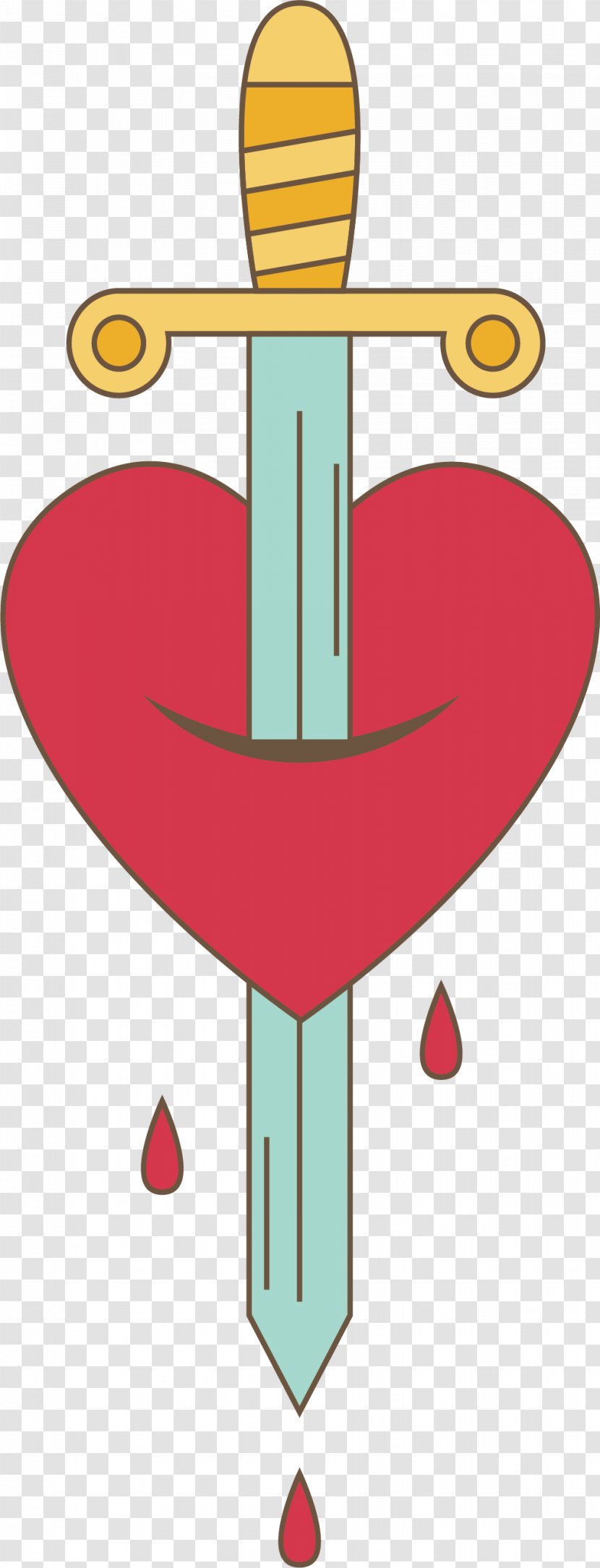 Sword Clip Art - Flower - Insert The Of Heart Transparent PNG