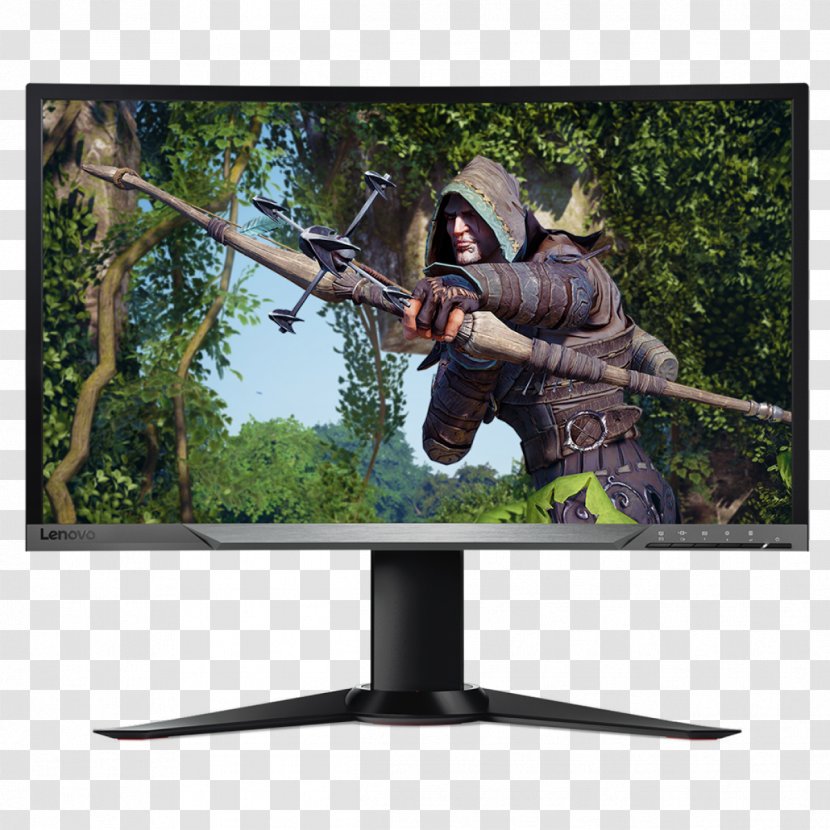 Computer Monitors Lenovo - Y27f 27 Full HD TFT Screen PC Black FreeSync 1080pмода Transparent PNG