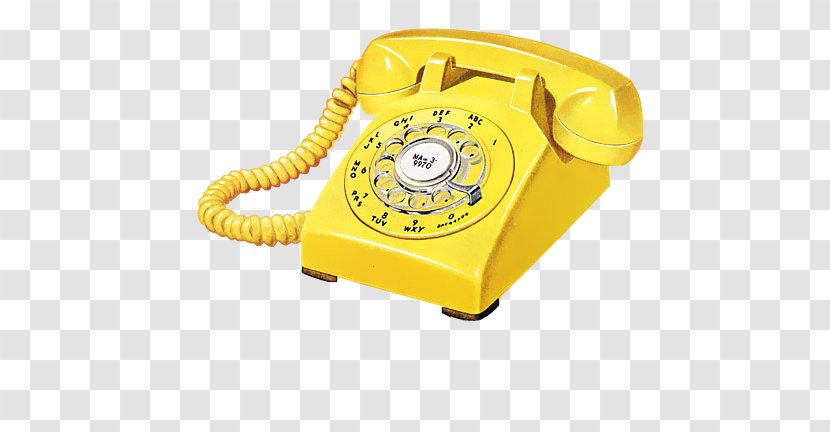 Telecommunication Telephone - Hardware - Yellow Phone Transparent PNG