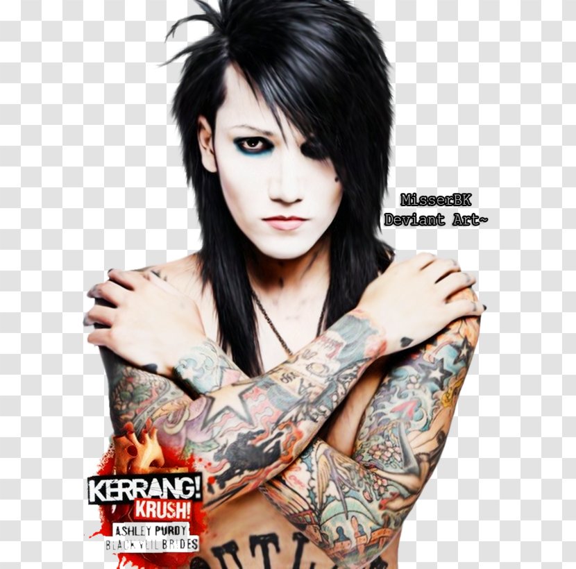 Black Veil Brides Musician Lead Vocals Composer - Watercolor - Ashley Transparent PNG