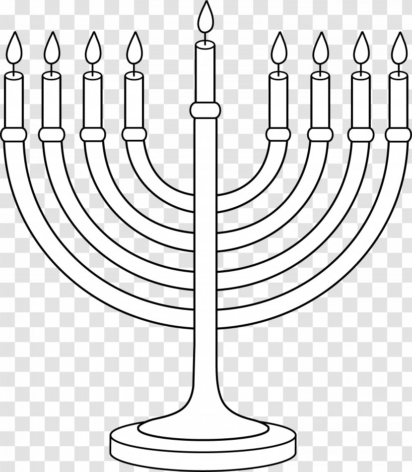 Menorah Hanukkah Dreidel Judaism Clip Art - Jewish Holidays Transparent PNG
