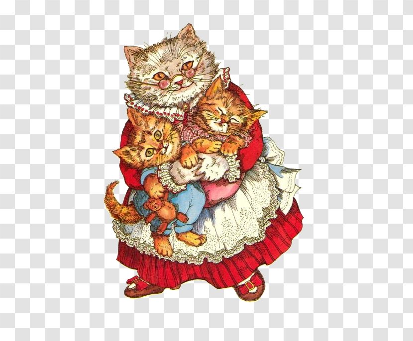 Victorian Cats All Occasion Postcards Era Jigsaw Puzzles Lackadaisy - Christmas Decoration - Cat Transparent PNG