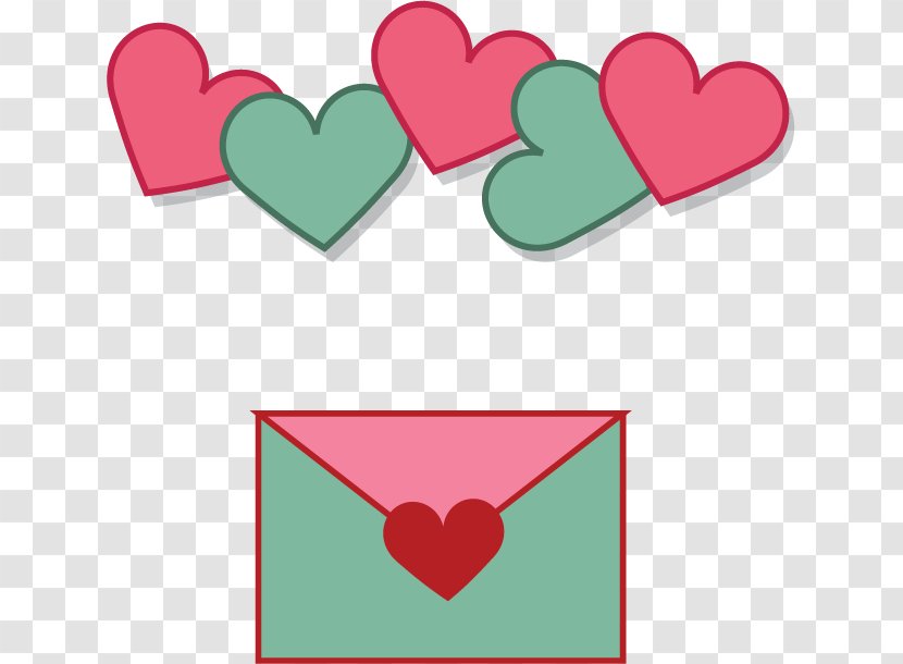 Paper Envelope Cartoon - Flower - Valentine's Day Love Heart Transparent PNG