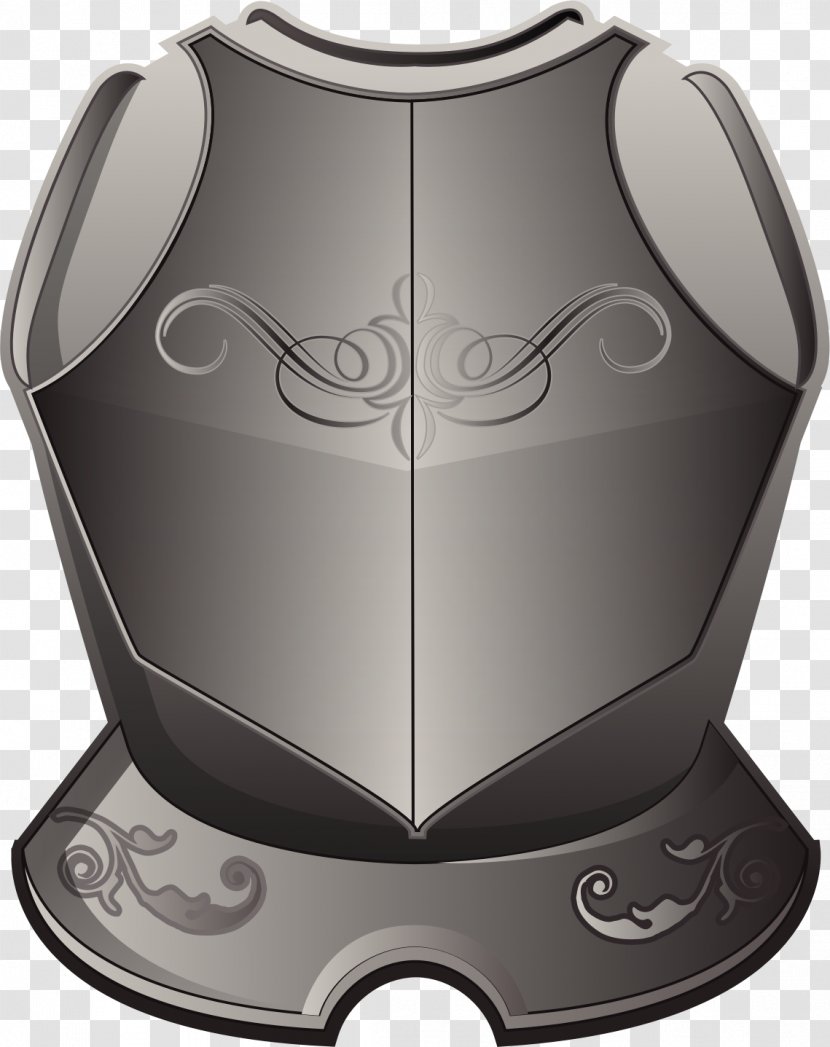 Breastplate Plate Armour Clip Art - Components Of Medieval Transparent PNG