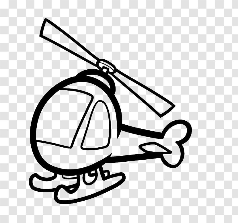 Helicopter Car Drawing Child Coloring Book - Learning - Black Lines Painted Stick Figure Transparent PNG
