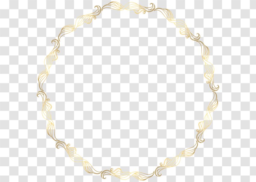 Necklace Jewellery Chain Bracelet Jewelry Design - Round Border Transparent PNG