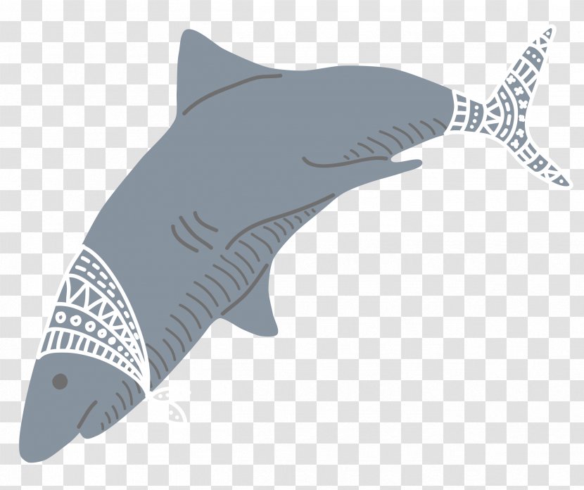 Shark Sticker - Whales Dolphins And Porpoises - Meng Decorated Sharks Transparent PNG